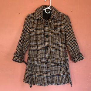 Plaid quarter sleeve jacket
